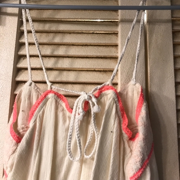 American Eagle Outfitters Cream and Pink Smocked Camisole Sz XS - Picture 5 of 5